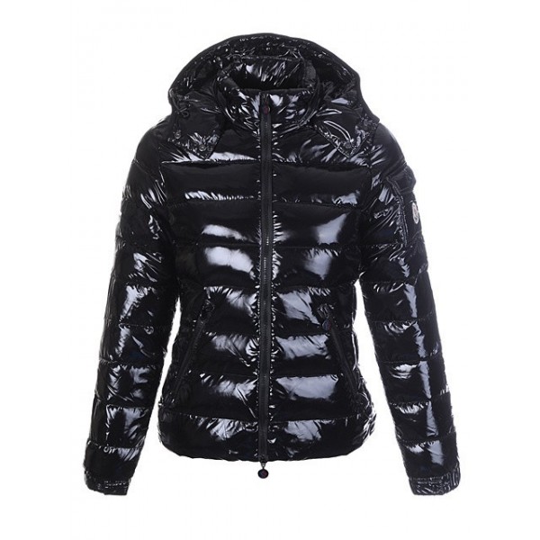 Moncler Nero Mock colletto e Slash caldo Donna Giacche uscita